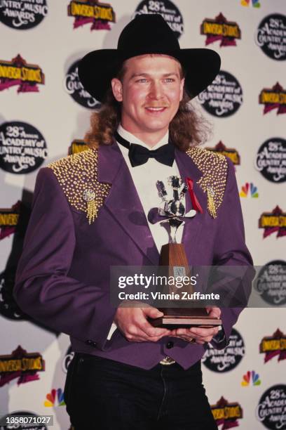 American country music singer, songwriter and musician Tracy Lawrence attends the 28th Annual Academy of Country Music Awards, held at the Universal...