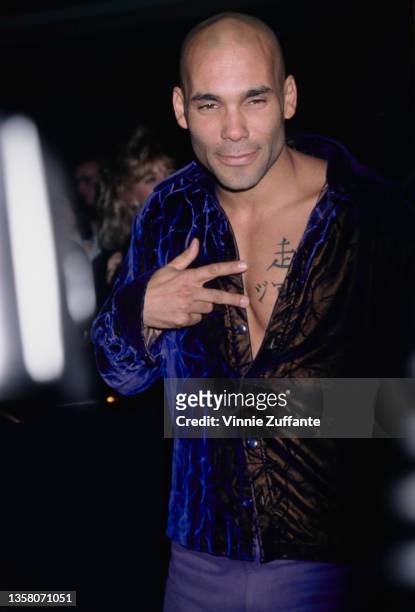 Canadian actor Real Andrews attends the 1998 Billboard Music Awards, held at the MGM Grand Garden Arena in Las Vegas, Nevada, 7th December 1998.