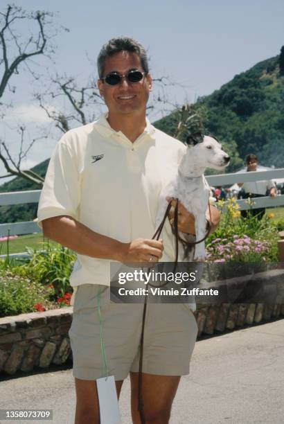 American diver Greg Louganis attends the 9th Annual A Time for Heroes Celebrity Carnival, benefitting the Elizabeth Glaser Pediatric AIDS Foundation,...