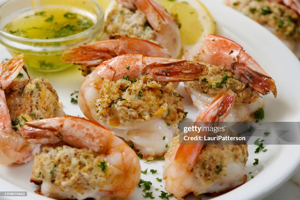 Creamy Crab Stuffed Jumbo Shrimp