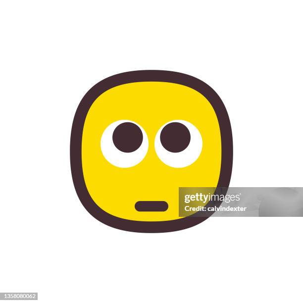 emoticon blob shape line art - projection face stock illustrations
