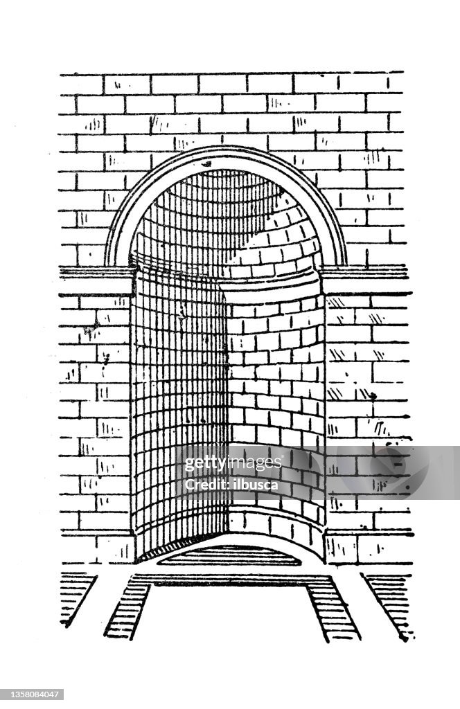 Antique illustration: Niche, architecture