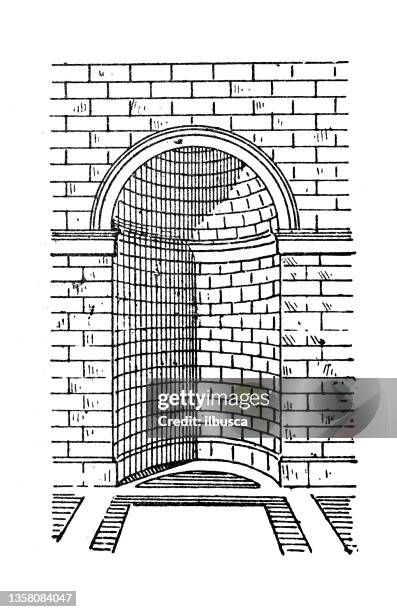 antique illustration: niche, architecture - niche stock illustrations