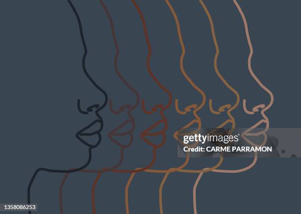 woman beauty. care dark skin - skin tone stock illustrations