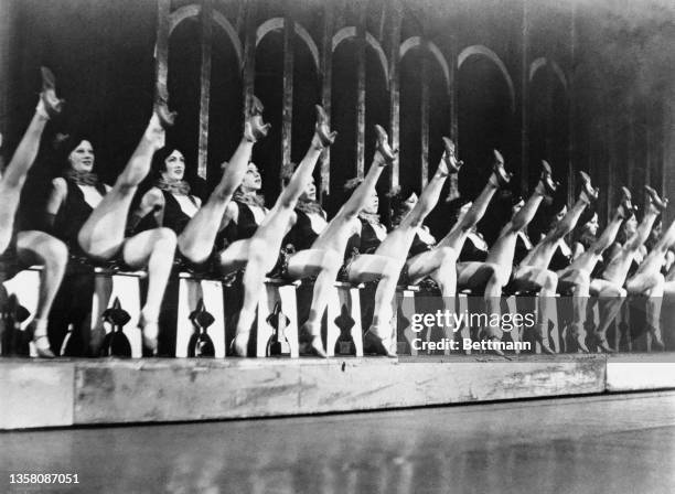 The Rockettes performing at Radio City Music Hall.