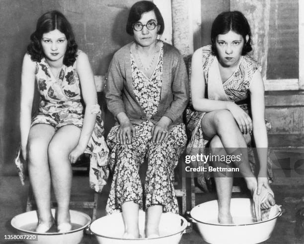 Catherine Ferro , who is teamed with her son Frank and two younger contestants, Birdie Kettiehut , and Marion Jordan, seek relief for their aching...