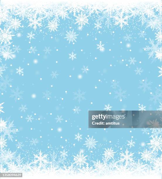 snow frame - snow falling transparent stock illustrations