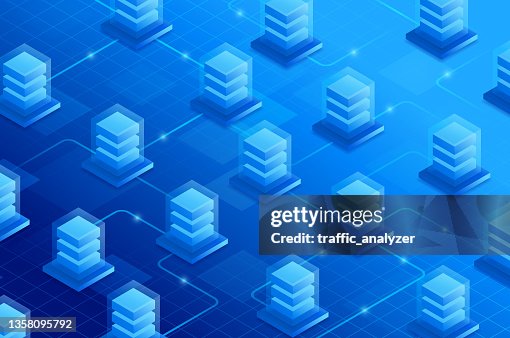 Database isometric background Database isometric background