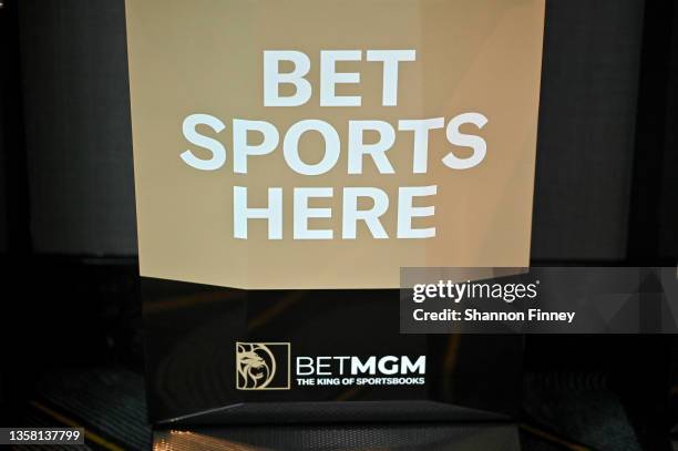 National Harbor, Governor Larry Hogan and Joe Theismann launch sports betting in Maryland with BETMGM at MGM National Harbor on December 09, 2021 in...