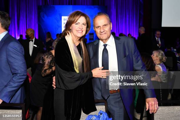 Alice Wolterman and Joe Torre attend the 2021 Robert F. Kennedy Human Rights Ripple of Hope Award Gala on December 09, 2021 in New York City.