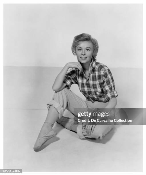 Actress and Dancer Vera-Ellen as 'Jeannie MacLean' in a publicity shot from her last cinematic appearance, 'Let's Be Happy' United States.