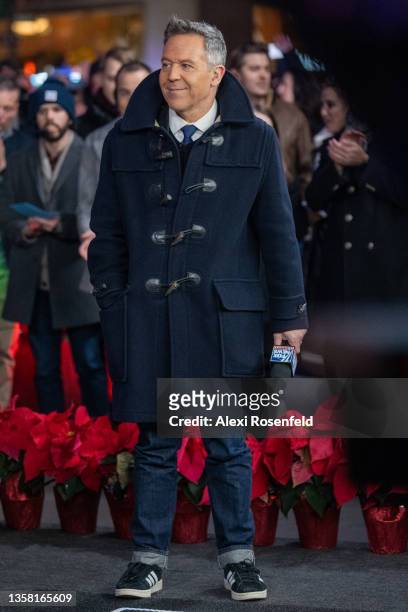 Greg Gutfeld attends the new All-American Christmas Tree lighting outside News Corporation at Fox Square on December 9, 2021 in New York City. The...