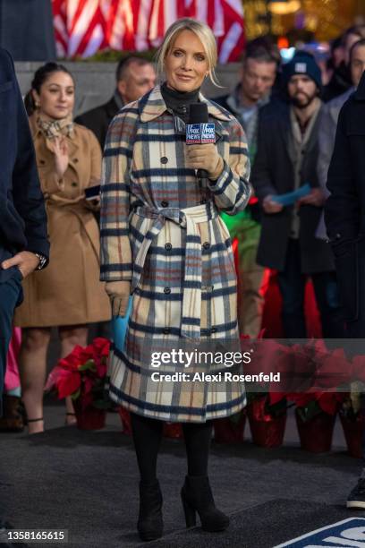 Dana Perino attends the new All-American Christmas Tree lighting outside News Corporation at Fox Square on December 9, 2021 in New York City. The...