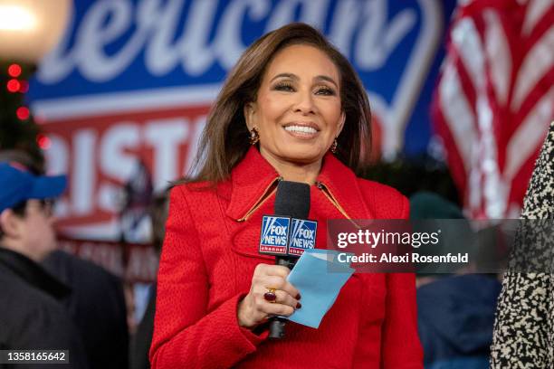 Jeanine Pirro attends the new All-American Christmas Tree lighting outside News Corporation at Fox Square on December 9, 2021 in New York City. The...