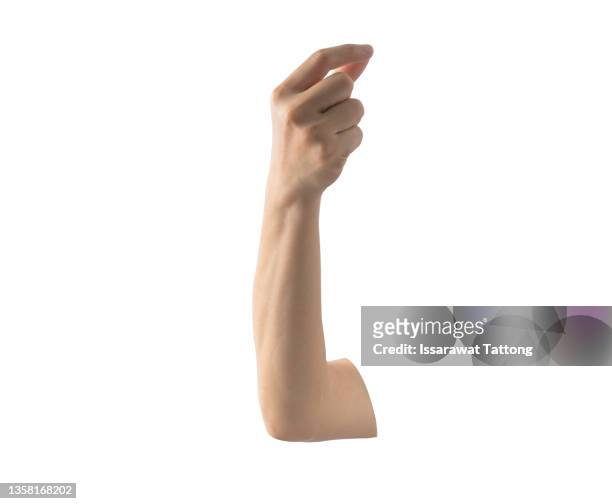 female holding something on white background, closeup of hand - holding stock pictures, royalty-free photos & images