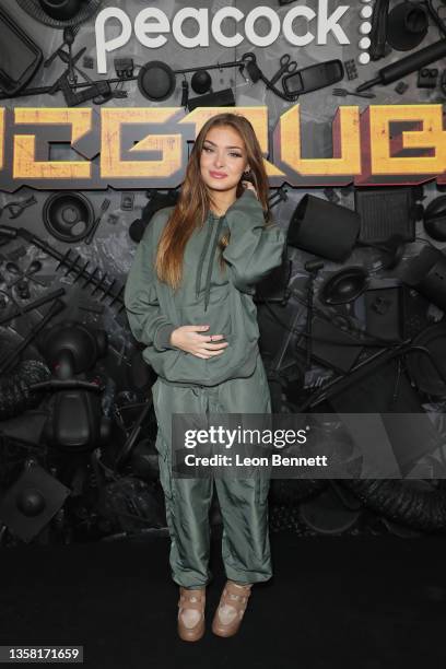 Brighton Sharbino attends attend the red carpet premiere and party for Peacock's new comedy series "MacGruber" at California Science Center on...