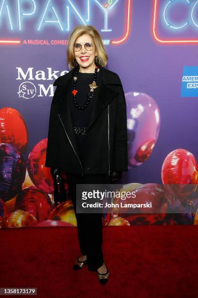 Christine Baranski attends the opening night of "Company" at The Bernard B. Jacobs Theatre on December 09, 2021 in New York City.