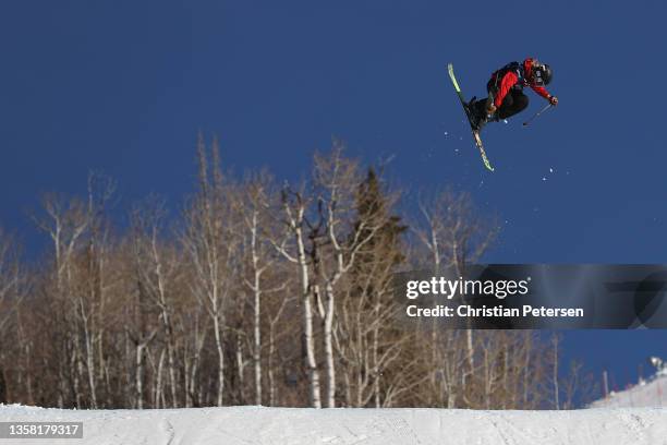 Elena Gaskell of Team Canada competes in the Women's Freeski Big Air World Cup finals at Steamboat Resort on December 04, 2021 in Steamboat Springs,...