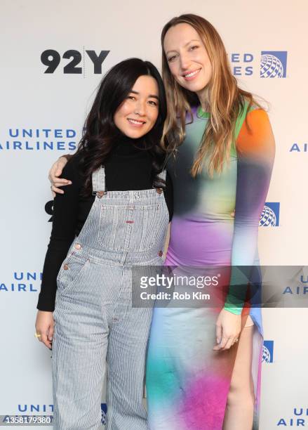 Anna Konkle and Maya Erskine of Hulu's "PEN15" attend In Conversation at 92nd Street Y on December 09, 2021 in New York City.
