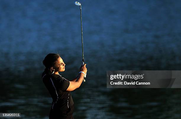 Henrietta Zuel of England during the first round of the 2011 Omega Dubai Ladies Masters on the Majilis Course at the Emirates Golf Club on December...