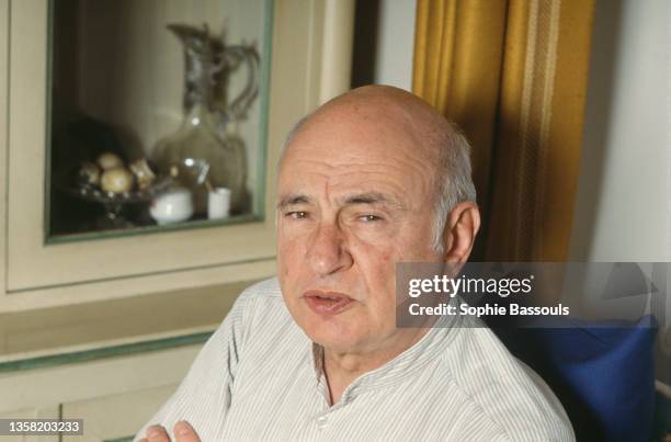French writer, sociologist, and philosopher Edgar Morin , who also writes under the pseudonym Edgar Nahoum, at home. In 1991, he published Les Idees:...