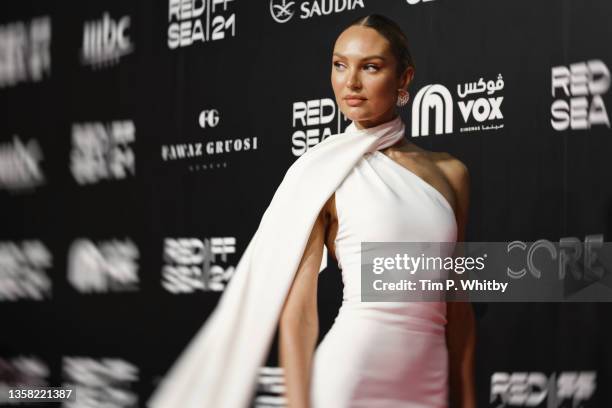 Candice Swanepoel attends the Opening Gala of the Red Sea International Film Festival on December 06, 2021 in Jeddah, Saudi Arabia.