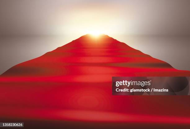 red carpet, perspective - red carpet background stock pictures, royalty-free photos & images