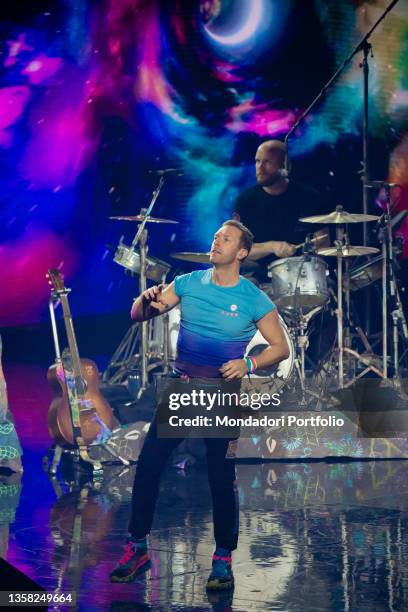 Coldplay frontman Chris Martin during the X-Factor Final at the Mediolanum Forum. Milan , December 9th, 2021