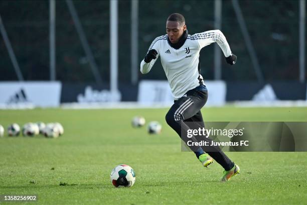 Marley Aké during of Juventus U23 Training Session at Juventus Center Vinovo on December 10, 2021 in Vinovo, Italy.
