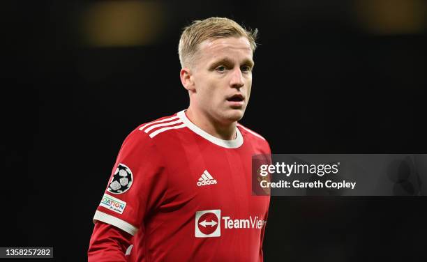 Donny van de Beek of Manchester United during the UEFA Champions League group F match between Manchester United and BSC Young Boys at Old Trafford on...