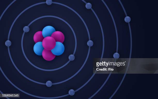 illustrazioni stock, clip art, cartoni animati e icone di tendenza di background scientifico delle molecole - atomo