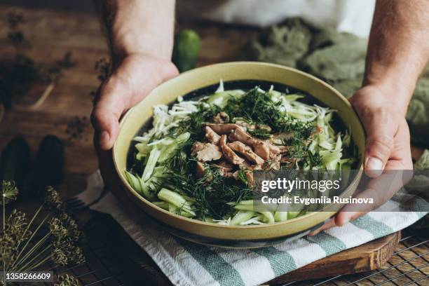 cod liver salad - cooking fish stock pictures, royalty-free photos & images