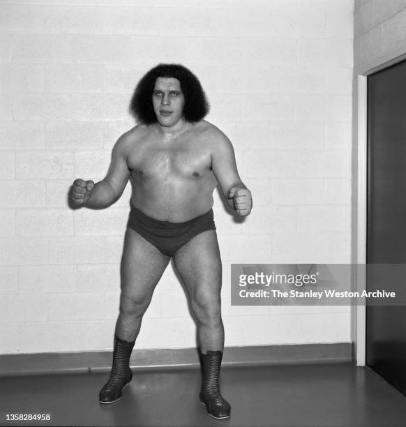 Andre the Giant poses for the camera in Montreal, Canada on 25 Aug 1980.