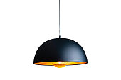 Black modern pendant electric lamp