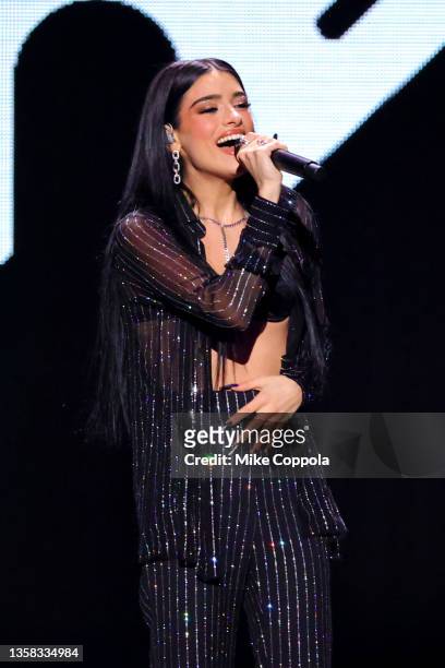 Dixie D'Amelio performs onstage during iHeartRadio Z100 Jingle Ball 2021 on December 10, 2021 in New York City.
