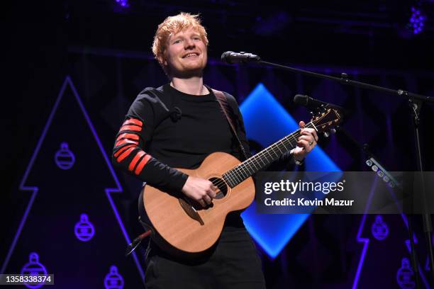 Ed Sheeran performs onstage during iHeartRadio Z100 Jingle Ball 2021 on December 10, 2021 in New York City.