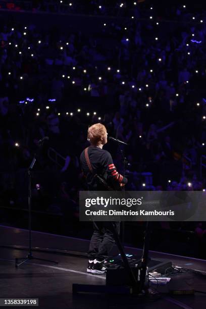 Ed Sheeran performs onstage during iHeartRadio Z100 Jingle Ball 2021 on December 10, 2021 in New York City.