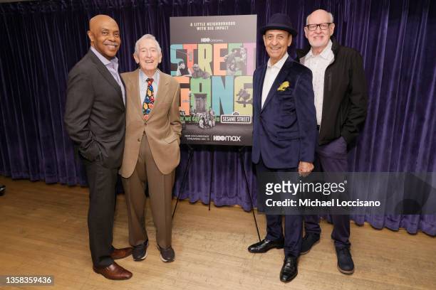 Film subjects/Sesame Street cast Roscoe Orman, Bob McGrath, Emilio Delgado, and Frank Oz attend a special screening for the HBO Documentary Film...