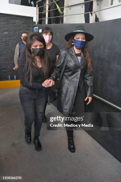 Adriana Fonseca arrives to the funeral of Mexican actress Carmen Salinas on December 10, 2021 in Mexico City, Mexico. Salinas died on December 9 at...