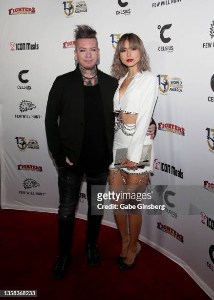 Recording artist and music producer ASHBA and singer NATYASH attend the 13th annual Fighters Only World Mixed Martial Arts Awards at the Worre...