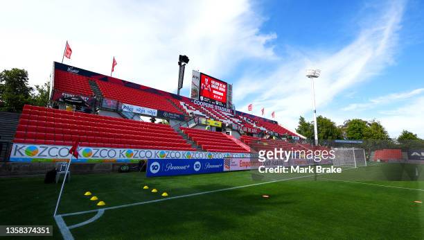 General view of the Northern stand before the A-League Mens match between Adelaide United and Melbourne Victory at Coopers Stadium, on December 11 in...