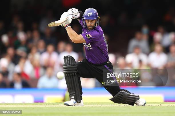 Matthew Wade of the Hurricanes bats during the Men's Big Bash League match between the Sydney Sixers and the Hobart Hurricanes at Sydney Cricket...