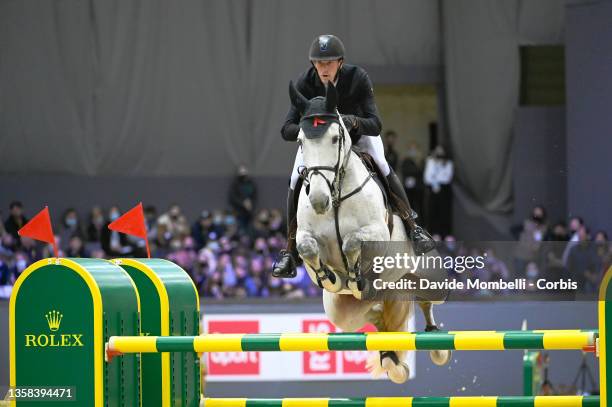 Kevin Staut from France, riding Tolede de Mescam Harcour during Final Top 10 Rolex IJRC Rolex CHI Geneva on December 10, 2021 in Geneva, Switzerland.