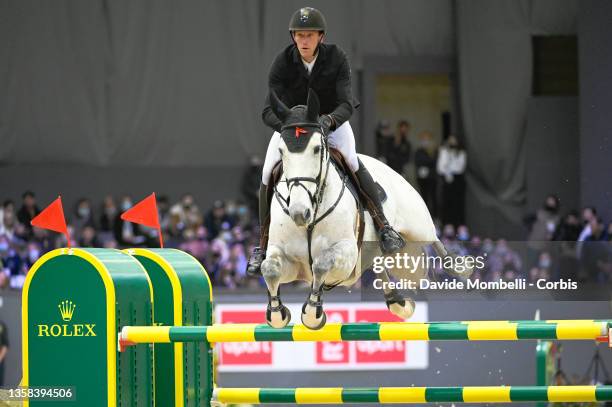 Kevin Staut from France, riding Tolede de Mescam Harcour during Final Top 10 Rolex IJRC Rolex CHI Geneva on December 10, 2021 in Geneva, Switzerland.