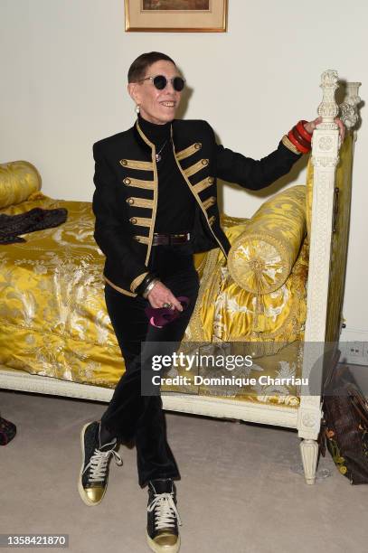 Princess Diane de Beauvau-Craon attends the "Karl with Friend" Exhibition at Sotheby's on December 11, 2021 in Paris, France.