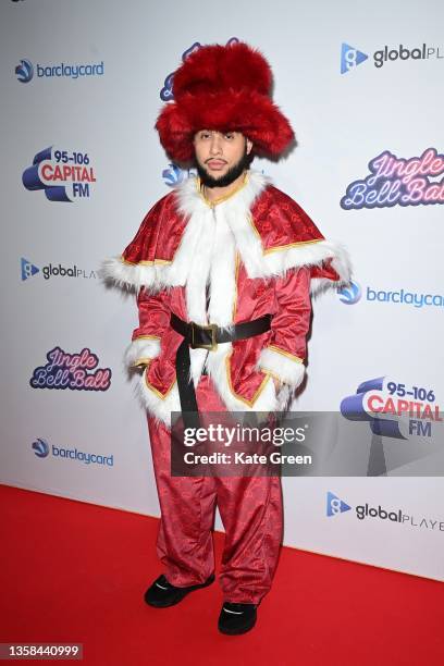 Jax Jones attends day 1 of the Capital Jingle Bell Ball at The O2 Arena on December 11, 2021 in London, England.