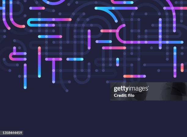 circuit logistics connection network background abstract - maze stock illustrations