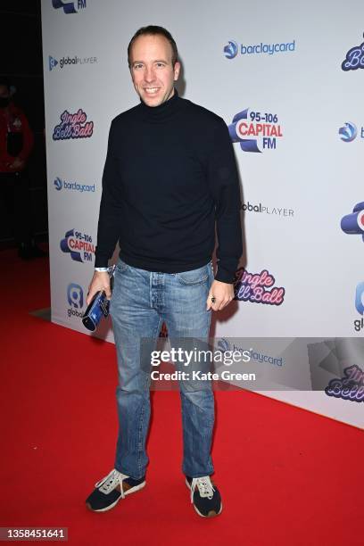 Matt Hancock attends day 1 of the Capital Jingle Bell Ball at The O2 Arena on December 11, 2021 in London, England.