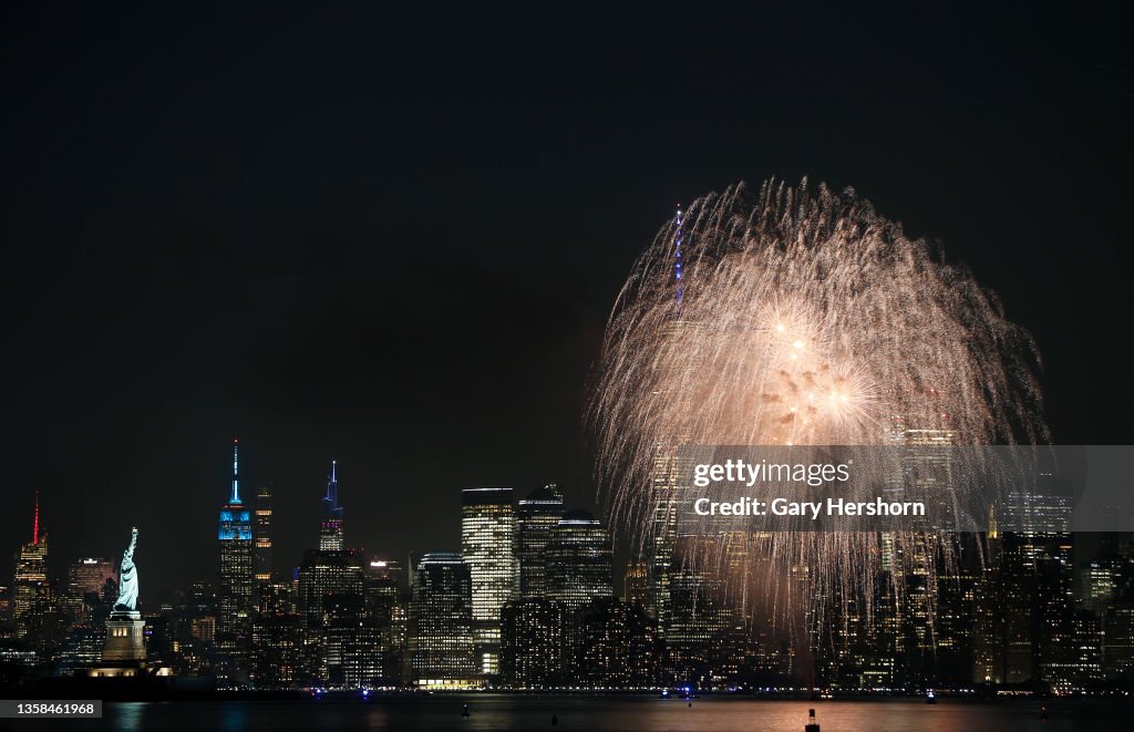 Fireworks in the New York City Harbor