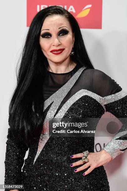 Alaska attends 27th 'Jose Maria Forque' Awards at Palacio Municipal de Congresos de Madrid on December 11, 2021 in Madrid, Spain.